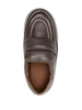 chunky-sole leather loafers