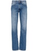 washed tapered jeans