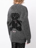 bear-intarsia knitted cardigan