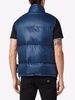 padded high-neck logo gilet