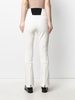 logo-embroidered flared trousers