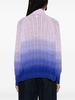 Purple Ombré-Effect Wool Sweater