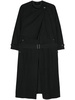 belted maxi trench coat