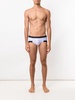 contrasting trim swim trunks