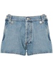 mid-rise denim shorts