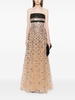 bead-embroidered silk long dress