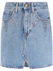 rhinestone-embellished denim skirt