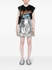 A-line metallic mini skirt