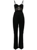 logo-jacquard pleated jumpsuit 