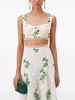 Pansies Sauvages floral-embroidered crop top