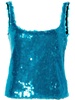 Blue Hornet Sequinned Tank Top