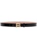 logo-buckle leather belt