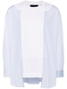 layered cotton T-shirt