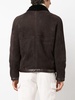 Shearling-trimmed suede jacket 