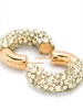 rhinestone-embellished chunky hoop earrings