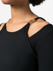 cut-out detail ribbed top