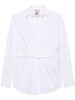 V-neck poplin shirt 