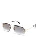 rimless rectangle-frame sunglasses