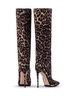 Eva 120mm leopard-print satin boots