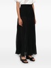 Black Pleated Maxi Skirt