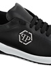 logo-appliqué leather sneakers