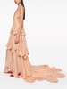 ruffled silk gown