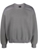 ribbed-panneling crew-neck jumper