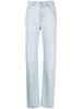 high-rise straight-leg jeans