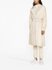 belted down-filled trench coat