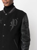 Gothic Plein logo-appliqué varsity jacket