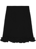 ruffle-hem bonded-crepe skirt