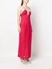 long asymmetric-neck dress