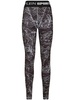 graphic-print high-waist leggings