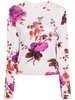 floral-print silk jumper