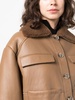 shearling-collar leather jacket 