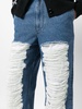 frayed-detailed straight-leg jeans