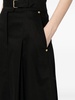 pleated cotton midi skirt