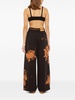 abstract-pattern wide leg jeans