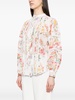 floral-print cotton blouse