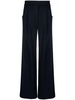 box-pleated wide-leg trousers