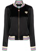 Rainbow Heart silk bomber jacket