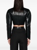 shoulder-pads cropped biker jakcet