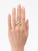 18kt yellow gold M/G TASAKI ARLEQUIN SLASHED freshwater pearl ring