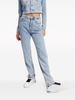 high-rise looped jeans