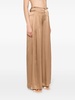 pleat-detail satin palazzo pants