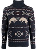 fair isle-knit wool jumper