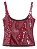 Red Sequinned Tank Top