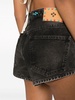 rounded-stud embellished denim shorts