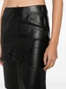 asymmetric leather midi skirt