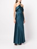 bias-cut one-shoulder gown